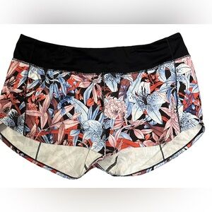 lululemon athletica Floral Athletic Shorts - Black, Red, Blue
